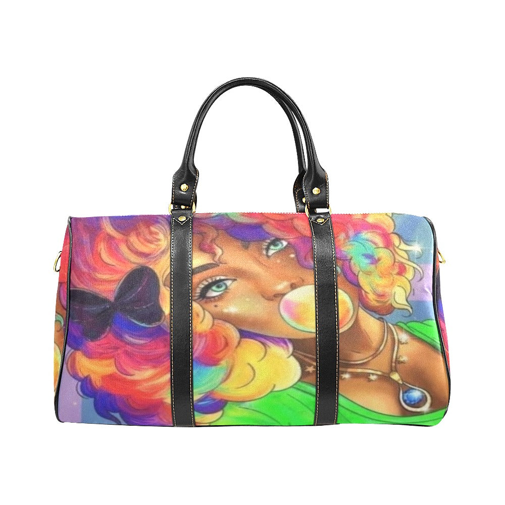 Bubble Gum Diva Bag Waterproof Travel Bag/Large (Model 1639)